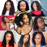 7 Packs Spring Twist Braiding Hair Spring Twists Bomb Twist Hair Synthetic Fiber Fluffy Twist Crochet Braids Low Temperature Fiber Crochet Hair for Black Women Braiding Hair(12inch,1B)