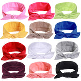 12pcs Solid Color Women Headbands Headwraps Hair Band Cotton Stretchy Turban Bows Accessories for Women Fashion Sport