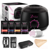 Wax Warmer Hair Removal kit,Professional home heater machine,Hot waxing melts pot stripless, facial body bikini brazilian with 4 pearl hard wax beans+Applicator sticks+Manicure set for Women & Men