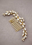 Missgrace Bridal Crystal Hair Comb Wedding Hair accessory Women Super Shine Hair Comb (Gold)