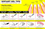 ð¥SOFI ART GEL-X Replacement Soft Gel Nail Tipsð¥ Square-Natural-Medium 504 pcs/10 sizes