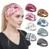 8 Pack Headbands for Women, Yoga Running Sports Headbands Elastic Non Slip Sweat Headbands Head Wrap Workout Headbands Hair Wrap for Women
