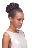 Draw String Braid Hair Piece Color M1B.BURGUNDY - Sepia Wigs 30" Long Thick Synthetic African American Bun Updo Formal Length Womens Coil Trenza Peluca