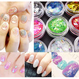Duufin 6 Boxes Nail Rhinestones and 40 Pots Nail Foils Flakes Nail Paillette Foil Chips Nail Gems Nail Sequins Nail Studs for Nail Art