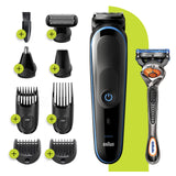 Braun Hair Clippers for Men MGK5280, 9-in-1 Beard Trimmer, Ear and Nose Trimmer, Body Groomer, Detail Trimmer, Cordless & Rechargeable, with Gillette ProGlide Razor