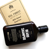 Big Forest Beard Growth Kit: Beard Shampoo, Beard Oil & Beard Balm - 100% Natural & Organic Facial Hair Care - in a Mustache Stamped Linen Pouch