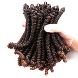 8 Packs 6 Inch Short Bob Spring Twist Crochet Hair Pretwisted Spring Twist Hair Short Pretwisted Passion Twist Crochet Hair Curly Bomb Twist Crochet Braids Hair Kids Crochet Hair (T30#)