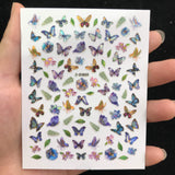 LimoLei Z-D3752 to Z-D3760 Mix 9 sheets laser butterfly nail stickers