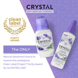 Crystal Deodorant - Mineral Roll on Vegan Deodorant for Women and Men, Lavender & White Tea - 2.25 fl. oz. (3 Pack)
