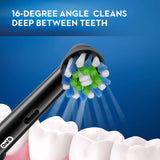 Oral-b Crossaction Electric Toothbrush Replacement Brush Head Refills, Black, 4 Count