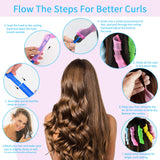 Hair Curlers Spiral Curls No Heat Wave Hair Curlers Styling Kit Spiral Hair Curlers Magic Hair Rollers with 1 Styling Hooks for Short/Medium/Long Hair (Upgrade 28 Pcs 55cm)