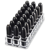 byAlegory (Set of 2) Acrylic Lipstick Makeup Organizers 24 Space Beauty Storage Refillable Cosmetic Container - Clear