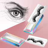 100 Pcs Empty Eyelashes Packaging Soft Paper Lash Box, 50 Empty Eyelash Boxes Lash Box Packaging Empty Lash Box with 50 Empty Eyelash Boxes Tray False Eyelashes Storage Box Lid Tray (Laser)