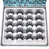 10 Pairs 8D 25mm Mink Eyelashes Faux Dramatic False Eyelashes Fluffy Long Fake Eyelashes Pack Handmade Eyelashes Extension Soft Queen Lashes Reusable Bold Makeup Women Gifts Box (Tiffany A02-10Pair)