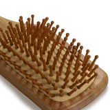 Natural Bamboo Paddle Hair Brush-Detangling Scalp Massage Air Cushion Hair Comb