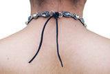 Pink Pewter Authentic Cy'ra Beaded Headband, Detachable Stretch Band & Choker, Women Hair Jewelry, One Size Fits All- Gold/Gunmetal