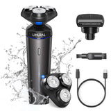 Limural Electric Shavers for Men 【Extra One Blade Set】, Men's Cordless 3D Rotary Electric Razor USB Rechargeable Trimmer with Pop-up Trimmer, Wet & Dry Waterproof, 90 Mins Battery Life, Travel Lock