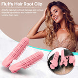 6 Pack Instant Hair Volumizing Clips For All Hair Types - Hair Root Volume Clip Hair Curler Clip Volumizing Hair Root Clip DIY Natural Curler Clamps Rollers Fluffy Hair Roots Styling Tool (Pink)