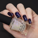 ILNP Looking Glass - Blue, Purple, Pink Color Shifting Iridescent Flakie Topper Nail Polish