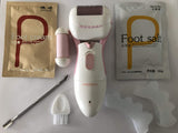 Merchi Electric Foot Callus Remover Foot Grooming Kit Includes Rechargeable File Stainless Steel Cuticle Pusher Toe Separators Foot Salt And Creme