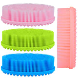 RUODON 4 Pieces Body Silicone Scrubber Brush Silicone Bath Brush Silicone Body Wash Scrubber for Skin Exfoliation Shower Bath Scrubber for Wet or Dry Cleaning