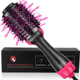 Hair Dryer Brush Blowout Brush - Hot Air Brush by BONTIME, 3-IN-1 Hair Dryer Volumizer, Negative Ions Hair Dryer & Styler for All Hair Type, Get Salon Blowouts at Home,Black