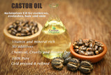 18 oz Pure Castor Oil - Hair Skin Nails Cuticles Dry Skin Pure Natural Cold Pressed Refined Heels Eyelashes Moisturizer, Hair Premium Grade