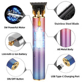 GSKY Hair Clippers for Men Professional Electric Hair Trimmer for Men with Low Noise Adjustable Cordless & Rechargeable Electric Hair Beard Shaver Haircut Clipper with Guide Combs (Multicolor)