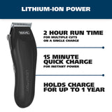 Wahl Clipper Lithium-Ion Cordless Haircutting Kit - Rechargeable Grooming & Trimming Kit With 12 Guide Combs for Heads, Beard & All Body Grooming - Model 79608