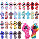 Chapstick Holder Keychain Bulk, Cludoo 30Pcs Chapstick Lip Balm Lipgloss Lipstick Holder Keychains for Lipstick, Chapstick, Lip Balm, lanyards, 30 Vibrant Colors