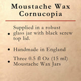 Captain Fawcett's Moustache Wax Cornucopia - 0.5oz (15ml) Jars, each of Lavender, Sandalwood & Ylang Ylang Moustache Wax