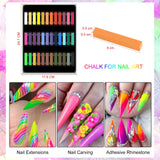 Saviland Soft Pastel Nail Chalks for Acrylic Powder - Colorful Non-Toxic Square Acrylic Nail Chalks, Professional Nail Chalks Pastels Assorted 36 Colors for DIY Colored Acrylic Nail Powder