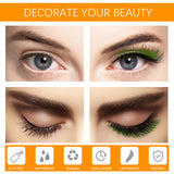 3D Mink Magnetic False Eyelashes with A Eyeliner, Fake Eyelashes Natural Look Eyelash Colorful Magnetic Lashes with Tweezer Long-lasting without Glue Faux Eyes Lashes 3 Pairs (green)
