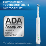 Oral-B White Pro 1000 Power Rechargeable Electric Toothbrush, Powered by Braun with Crest Toothpaste Gum Detoxify Deep Clean, 4.1oz (Pack of 3)