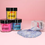 Dip Powder Nail Kit - 10 Dip Powder Colors Refill with Glitter Nail Dip Powder