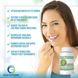 Chewable Oral Probiotics for Mouth — Oral Probiotic — Gum Disease Gingivitis & Bad Breath Treatment Supplement w/BLIS K12 M18 — Dentist Formulated 60 Lozenge Mint Flavor 3 Pack eBook Included