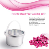 Wax Warmer Hair Removal kit,Professional home heater machine,Hot waxing melts pot stripless, facial body bikini brazilian with 4 pearl hard wax beans+Applicator sticks+Manicure set for Women & Men