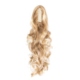 OneDor 20" Curly Synthetic Clip In Claw Drawstring Ponytail Hair Extension Synthetic Hairpiece 190g with a jaw/claw clip (R18/613)