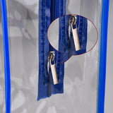 Hotop 4 Pieces Clear Make-up Bags Travel Toiletry Bag Organizers for Traveling, Business Trip and School, Water-proof (Blue)