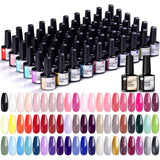 UR SUGAR Gel Nail Polish Set 60 Colors Gel Nail Polish Collection Kit with Base Top Coat Color Card Gel Polish Starter Kit Suitable For All Season From Spring Summer to Fall Winter Christmas Festival Gift