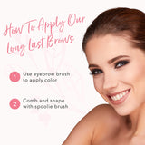 100% PURE Long Last Brows, Brow Pomade, Blonde, Long Lasting, Brow Tint for Fuller Brows, Healthier Hair Growth w/Biotin, Pro-Vitamin B5, Natural Eyebrow Makeup - 0.17 oz