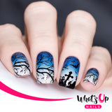 Whats Up Nails - Halloween Stamping Plates 2 pack (B031, B036) Stamping Plates for Nail Art Design