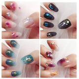 NICENEEDED Nail Full Wraps Polish Stickers Set Supplies With 5 Sheets Self-Adhesive Nail Art Decals Strips Manicure Kits Nail Art Designs For Women Girls(Color 5)