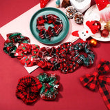 24 Pieces Christmas Hair Scrunchies Holiday Santa Claus Elastic Hair Bands Velvet Hair Tie Scrunchy Ponytail Holders Headwear Christmas Hair Accessories for Women Girls