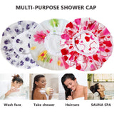 Shower Cap, Anguipie 6 Pack Large Shower Cap for Women Long Hair, Elastic Reusable Waterproof Shower Cap for Bathing, Environmental Protection EVA Hair Shower Cap, Multicolor