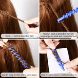 100 Pieces Spiral Hair Perm Rod Spiral Rod Plastic Long Barber Hairdressing Styling Curling Perm Rod Hair Rollers Salon Tools for Women Girls