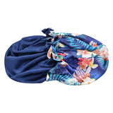 Nanxson Satin Bonnet Sleep Cap Elastic Night Sleeping Hat Head Cover for Women SC0002 (blue-02)