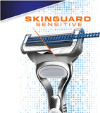 Gillette SkinGuard Sensitive Razor for Sensitive Skin with Replacement Blades for Men, Package with Handle Included and 3 Refills