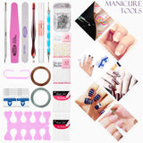 Perfect Summer Gel Nail Polish Set - 4 Colors Gel Polish, Base Top Coat,USB 24W UV LED Nail Dryer Lamp,14 Kinds of Nail Manicure Tools Starter Kit 8ML 0105