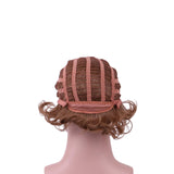 Yilys Short Curly Brown Halloween Cosplay Wig For Men